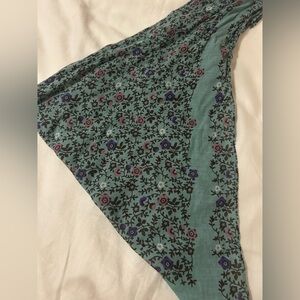Madewell Teal Turquoise Blue Floral Bandana